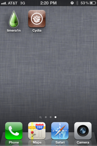 LimeRa1n on iPhone 4