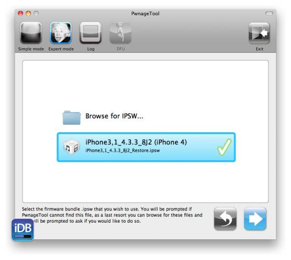 PwnageTool 4.3.3 Step 5