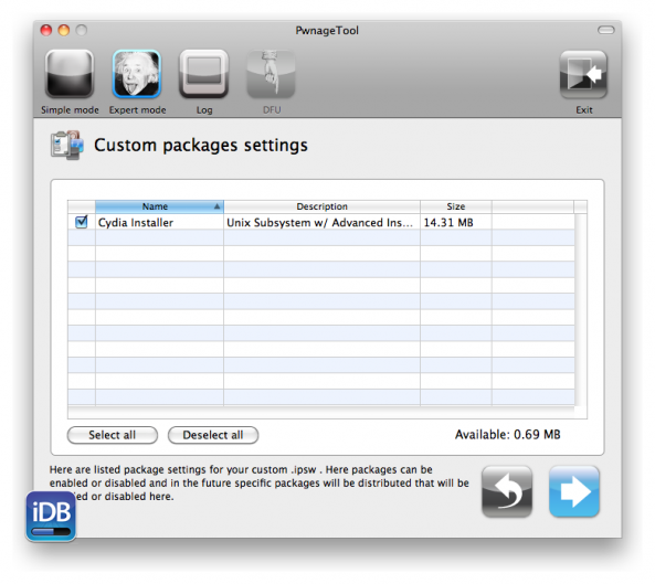 PwnageTool 4.3.3 Step 9