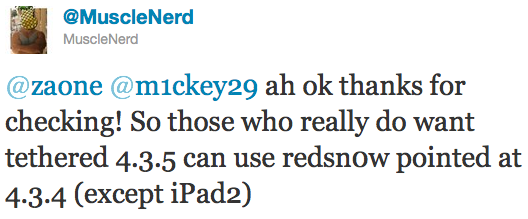 RedSn0w Jailbreak iOS 4.3.5