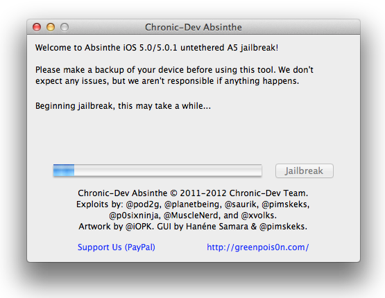 Absinthe Jailbreak Process